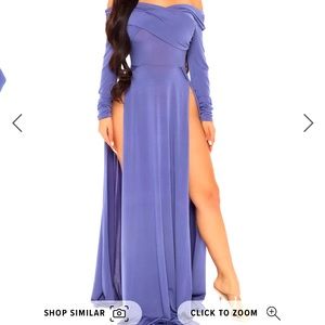 long dress with split from fashion nova size small